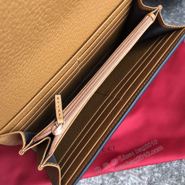 Gucci錢包 古馳2020新款 鑲鑽蜜蜂五金 Gucci翻蓋錢包 499359裸全皮  gdj1088